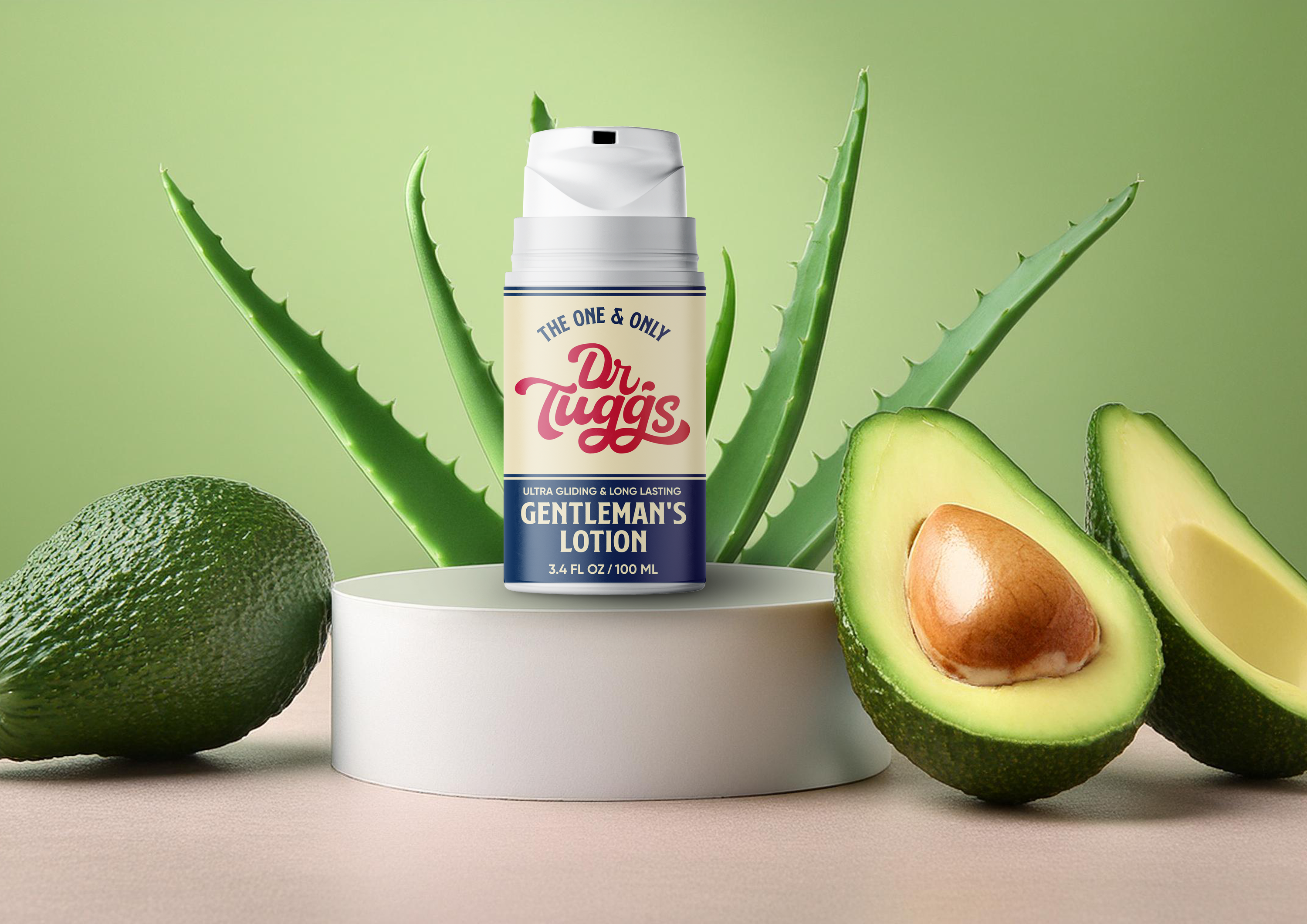 dr. tuggs gentleman's lotion with avocado aloe vera natural ingredients