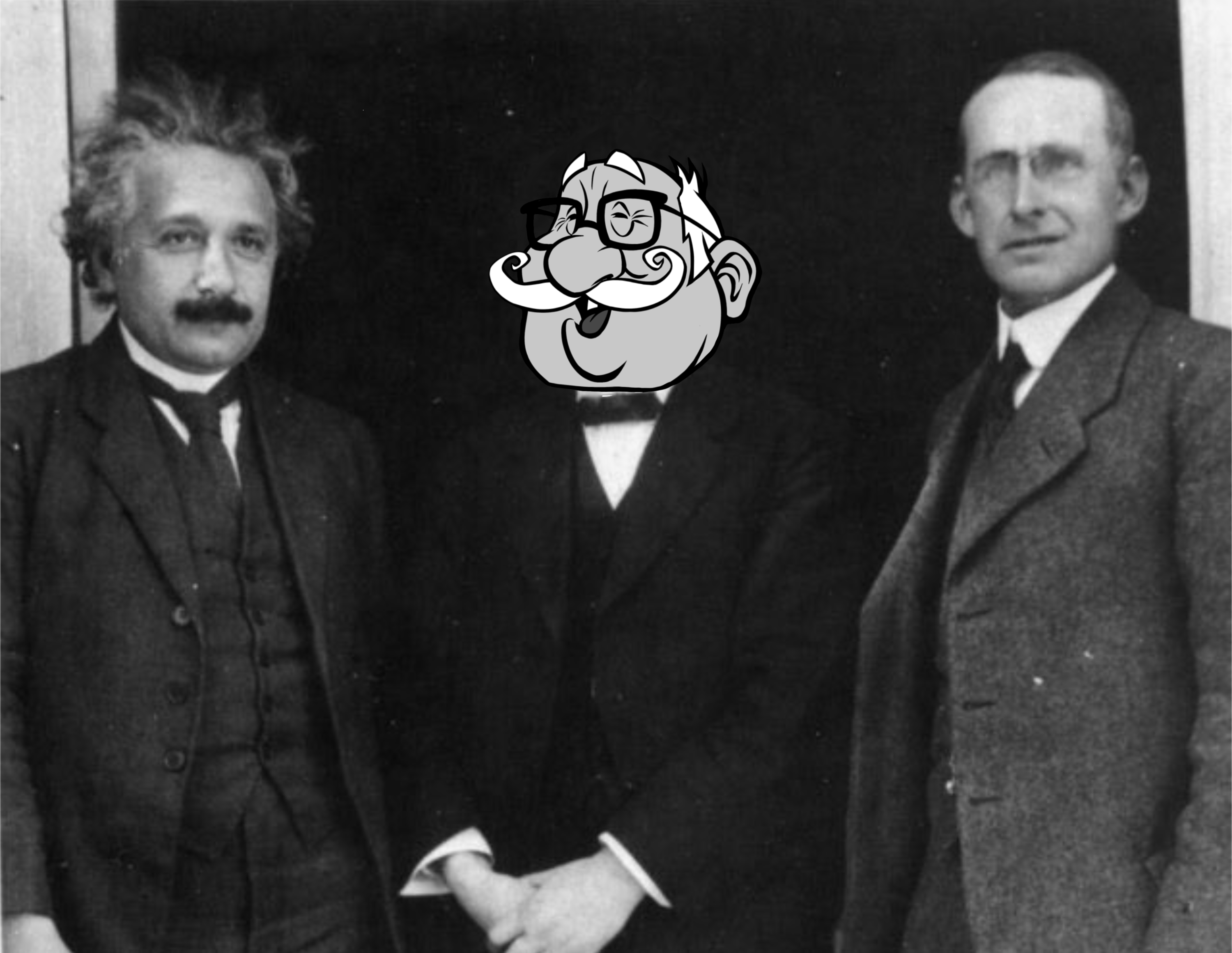 dr. tuggs historical photo next to Einstein