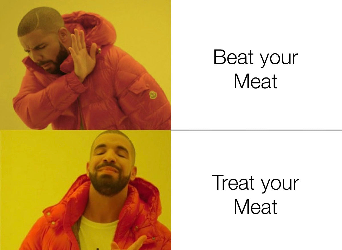 beat your meat treat your meat meme