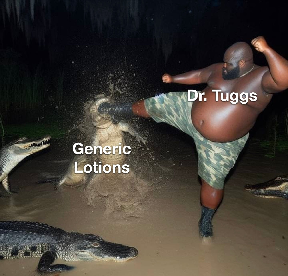 dr. tuggs memes alligator kick